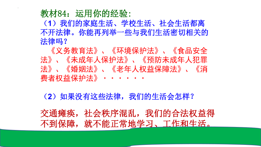 9.1 生活需要法律 课件(共21张PPT)-2023-2024学年统编版道德与法治七年级下册