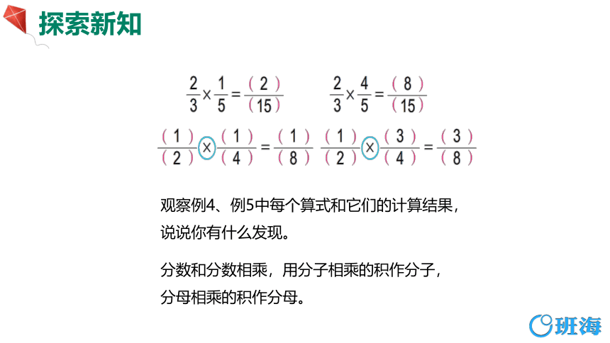 苏教版（新）六上-第二单元 3.1.分数与分数相乘 第一课时【优质课件】