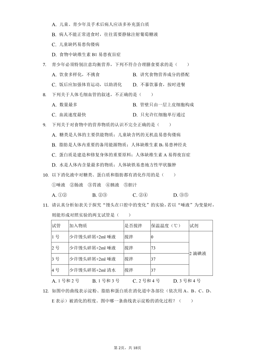 2020-2021学年四川省眉山市东坡区苏洵中学七年级（下）第二次诊断生物试卷（6月份）（含解析）