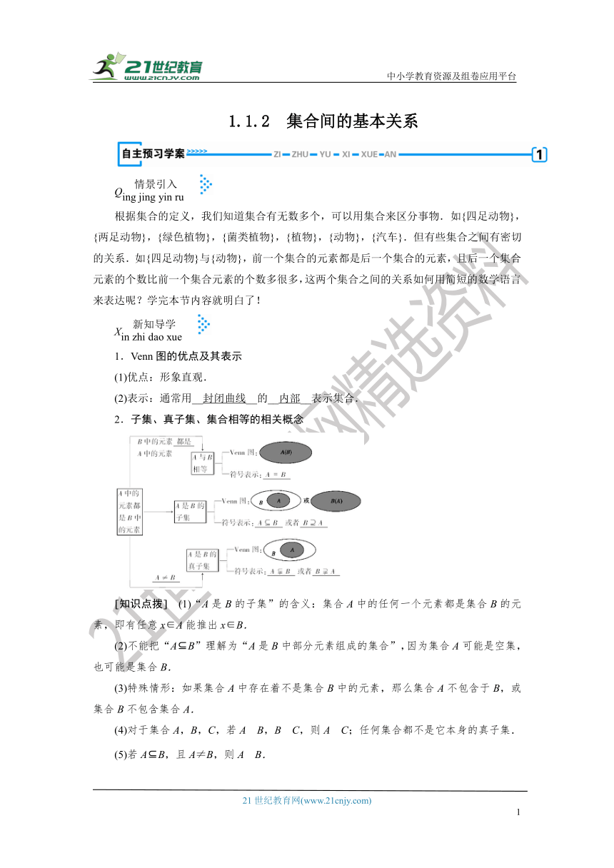 1.1.2 集合间的基本关系