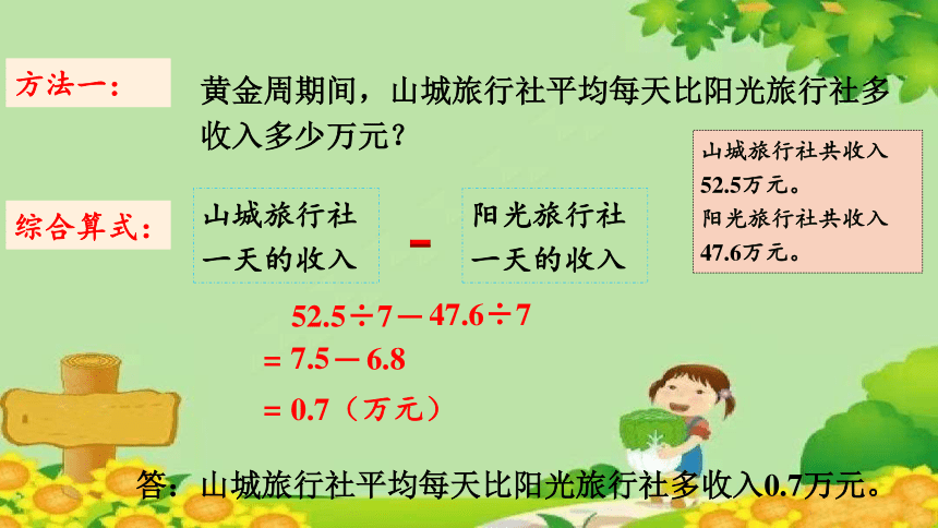 青岛版数学五年级上册 三、游三峡——小数除法-7.小数四则混合运算课件(共14张PPT)