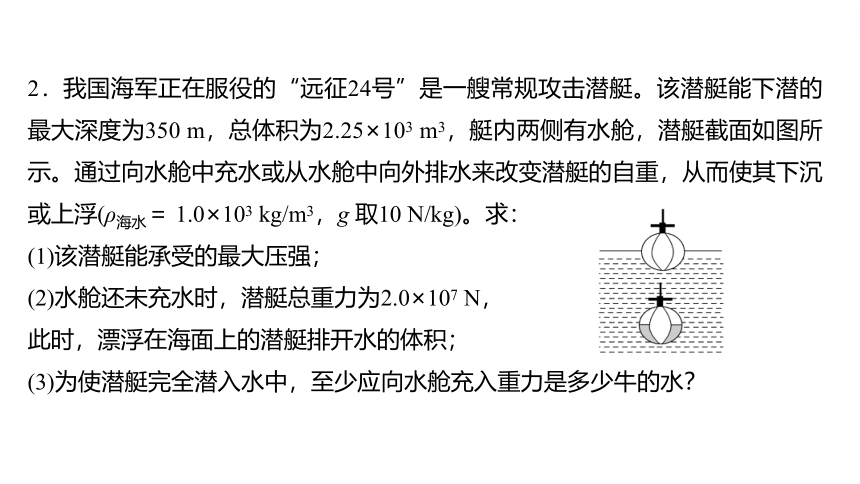 2022 物理 八年级下册专项培优练十一　 压强和浮力的综合计算 习题课件(共23张PPT)