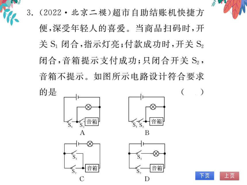 【2023版】人教版物理九全-第15章 电流和电路 专题五 电路的设计 习题课件