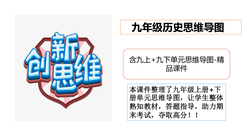 期末复习九年级全册思维导图一遍过（九上+九下含世界古代史+世界近代史+世界现代史）精品课件（通用版）