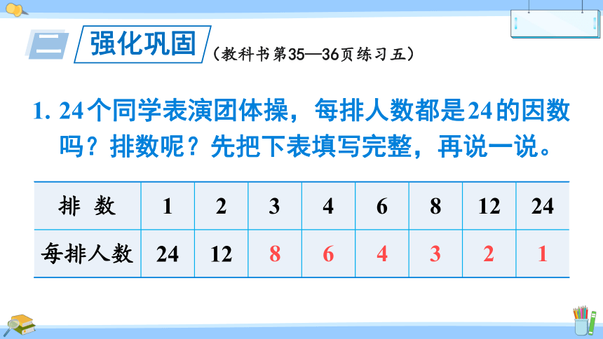 五年级下册数学  三 因数与倍数 练习五  苏教版  课件（21张PPT)