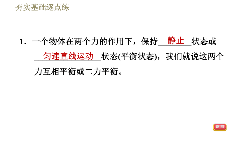 沪粤版八年级下册物理习题课件 第7章 7.4探究物体受力时怎样运动（46张）