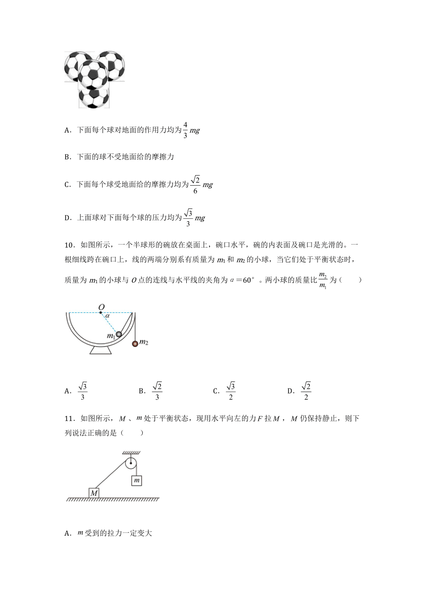 2021-2022学年高一上学期物理人教版（2019）必修第一册3.5   共点力的平衡  同步习题（word版含答案）