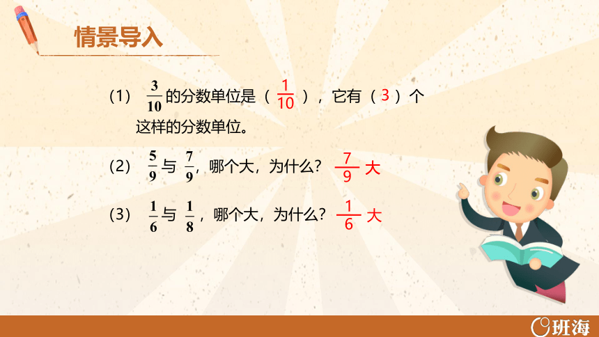 【班海】2022-2023春季人教新版 五下 第四单元 5.通分 第1课时【优质课件】