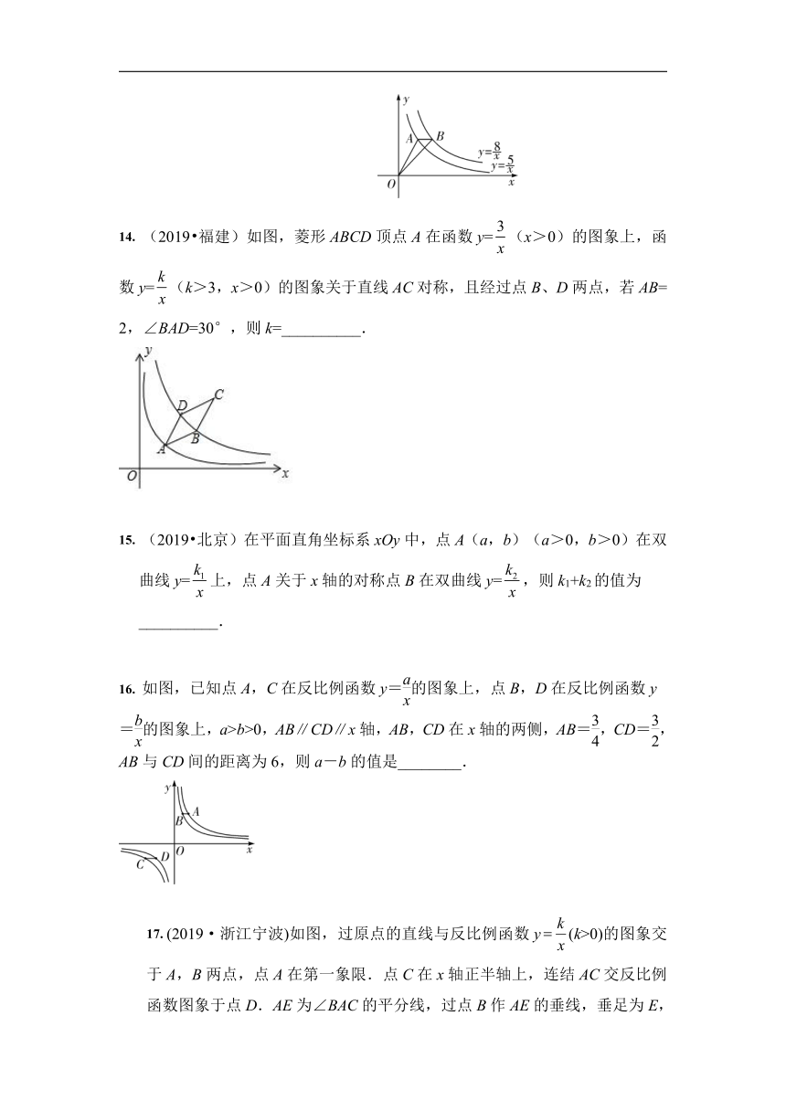 人教版 九年级下册数学 26.1 反比例函数 同步训练（word版含解析）