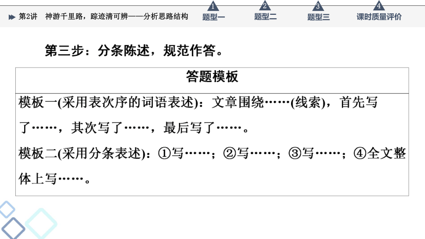 2022届高考二轮复习第2部分 专题2　第2讲　神游千里路，踪迹清可辨——分析思路结构（85张PPT）