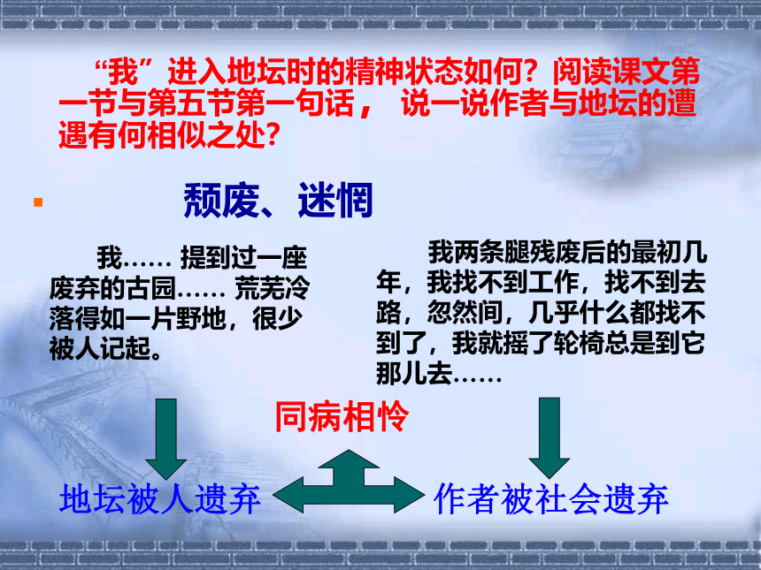 统编版必修上册第七单元15《我与地坛》课件(共24张PPT)