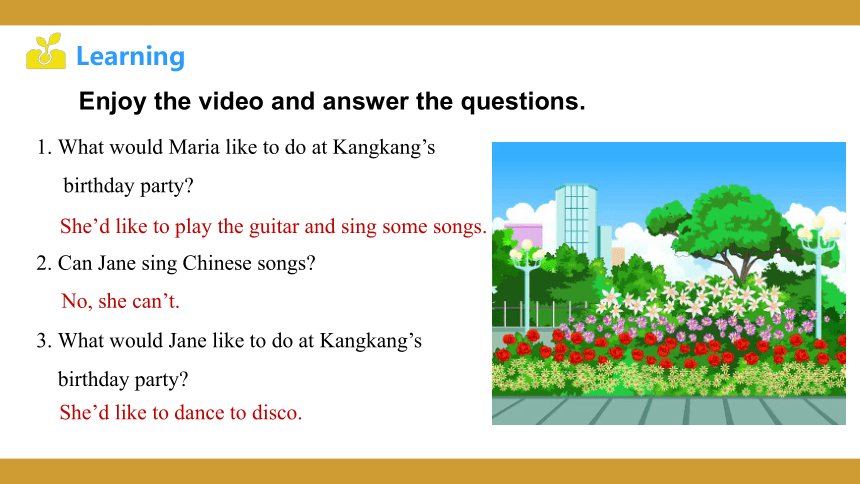 Unit 7 The Birthday.Topic 2 Can you sing an English song? Section A 授课课件（共26张PPT）+内嵌音视频