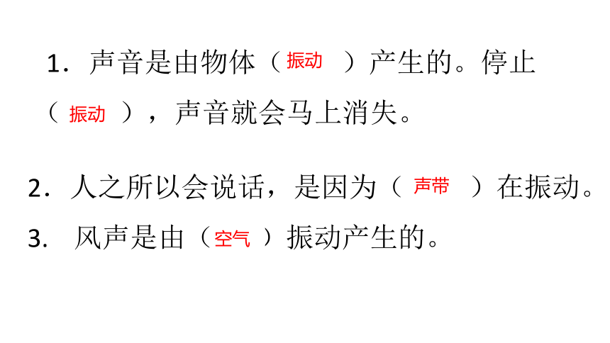 冀人版（2017秋） 四年级上册第二单元声音的世界 复习课件(共40张PPT)