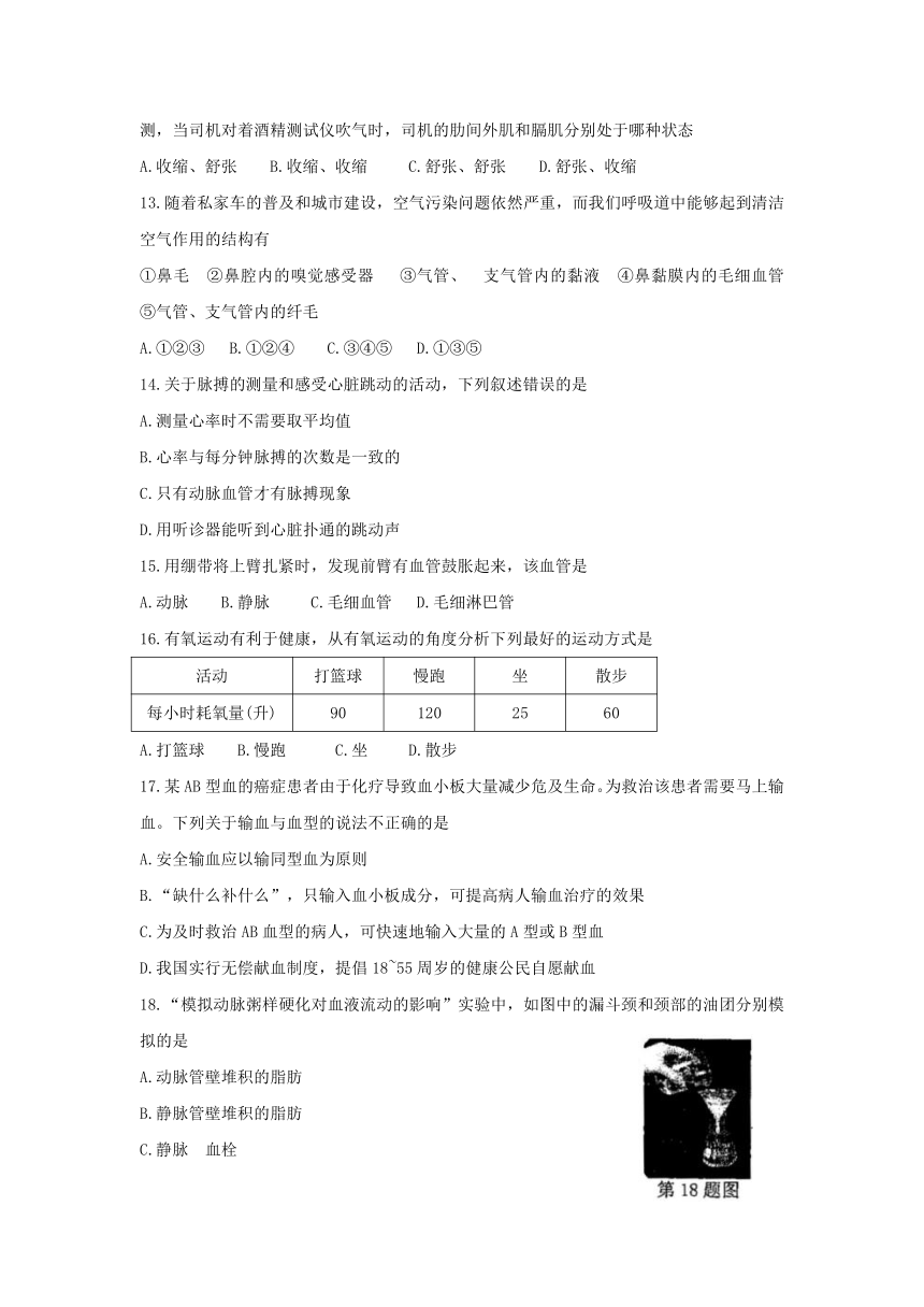 山东省淄博市临淄区（五四制）2021-2022学年上学期七年级期末生物试题（word版无答案）