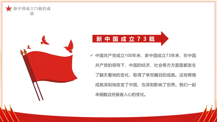 盛世中华举国同庆-2022-2023学年高中国庆节主题班会 课件(33张PPT)
