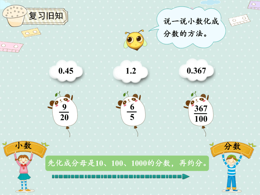 人教版小数六上 6.2 百分数和小数、分数的互化（1）优质课件（25张PPT）