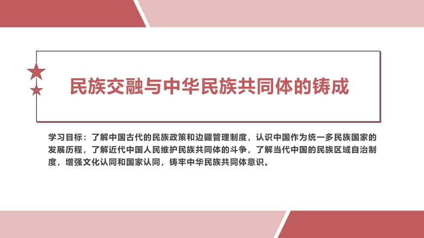 【二轮攻坚】民族交融与中华民族共同体的铸成 课件（15张PPT）