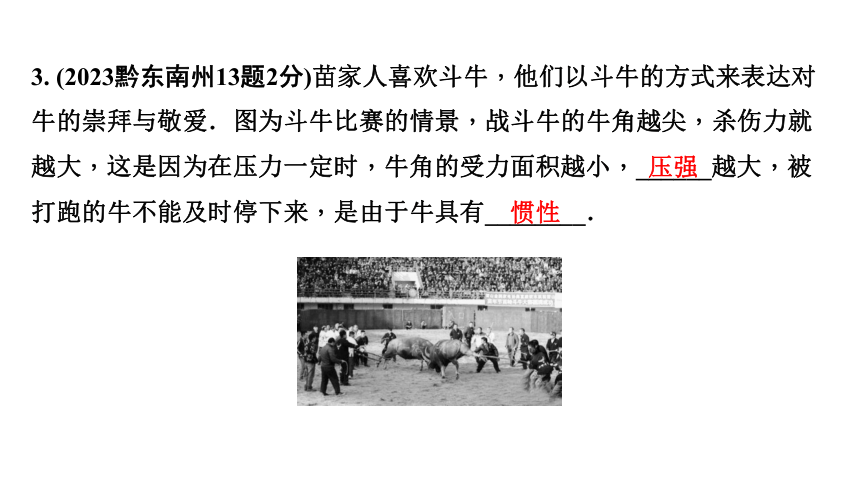 2024贵州中考物理二轮重点专题研究 11.1固体压强  液体压强 习题课件(共61张PPT)