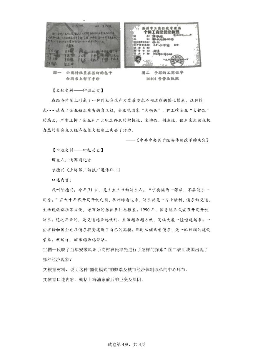 2023年宁夏吴忠市盐池县中考二模历史试题（含解析）