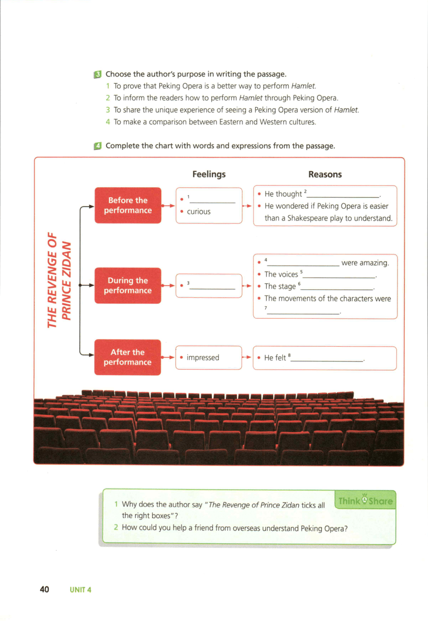 外研版高中英语必修二 unit 4 Stae and screen 课文注释 PDF 电子书版