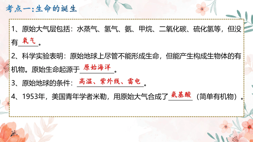 专题13 生命起源和生物进化2023年中考生物专题复习课件(共27张PPT)