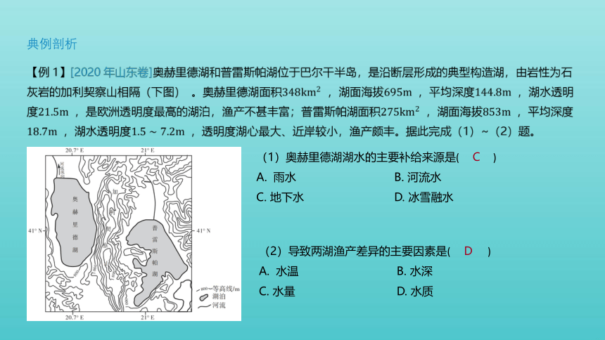 艺体生专用2022届高考地理二轮复习专题六地球上的水课件（55张）