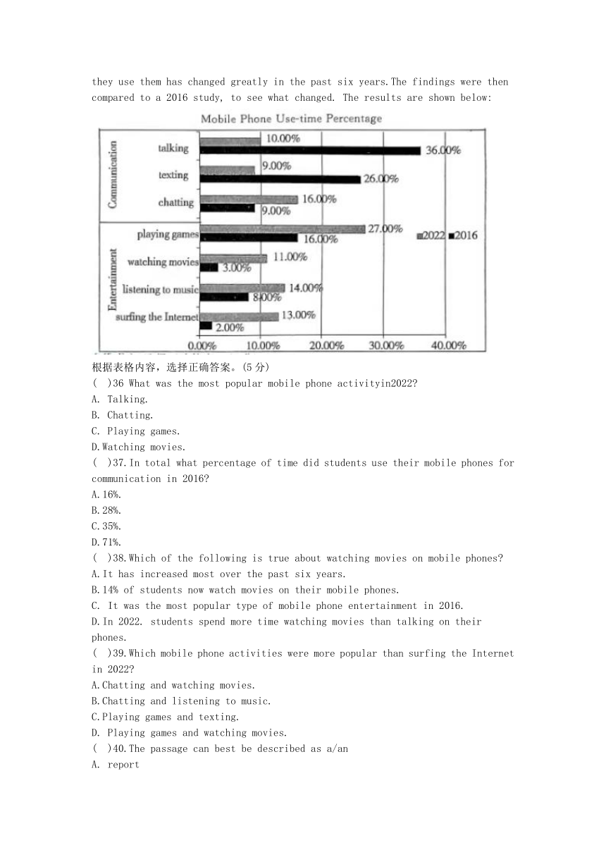 吉林省名校调研卷系列（省命题A）2023年九年级下学期第三次模拟测试英语试题（含答案）