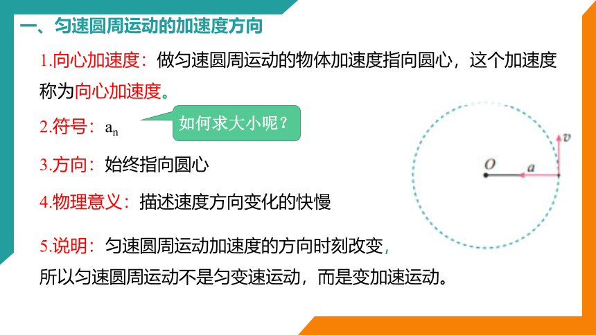 6.3向心加速度（课件）高一物理（人教版2019必修第二册）(共21张PPT)