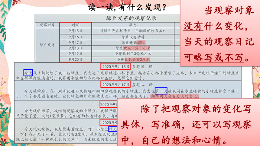 部编版语文四年级上册习作：写观察日记   课件(共24张PPT)