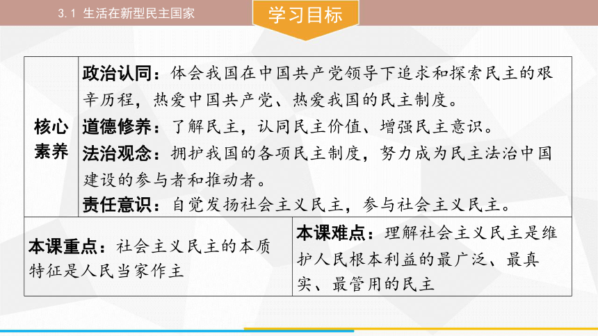 （核心素养目标）3.1 生活在新型民主国家 课件(共32张PPT) 统编版道德与法治九年级上册