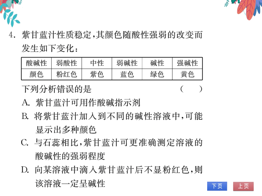 【人教版】化学九年级下册-第十单元 课题1 第1课时 酸碱指示剂几种常见的酸 (习题课件)