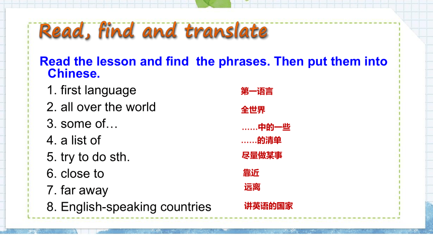 冀教版七年级上Unit 8 Countries around the world Lesson 48 English-Speaking Countries课件(共23张PPT)