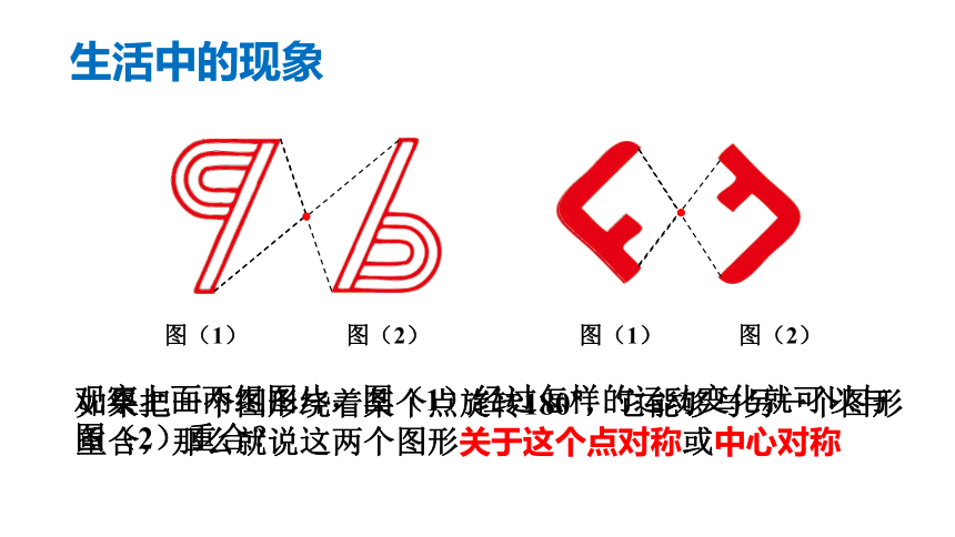 2020-2021学年北师大版八年级数学下册3.3中心对称 课件（共14张）