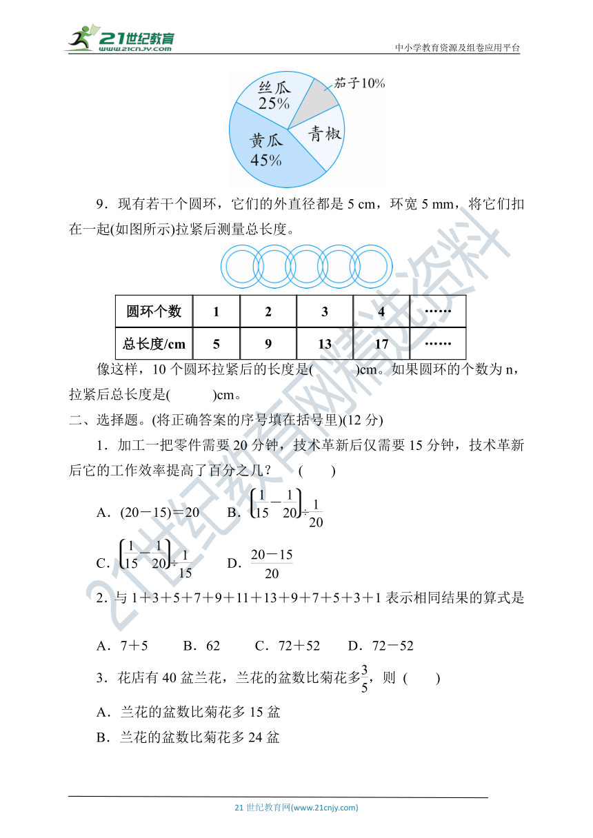 人教版数学六年级上册 期末达标检测卷（一）（含答案）