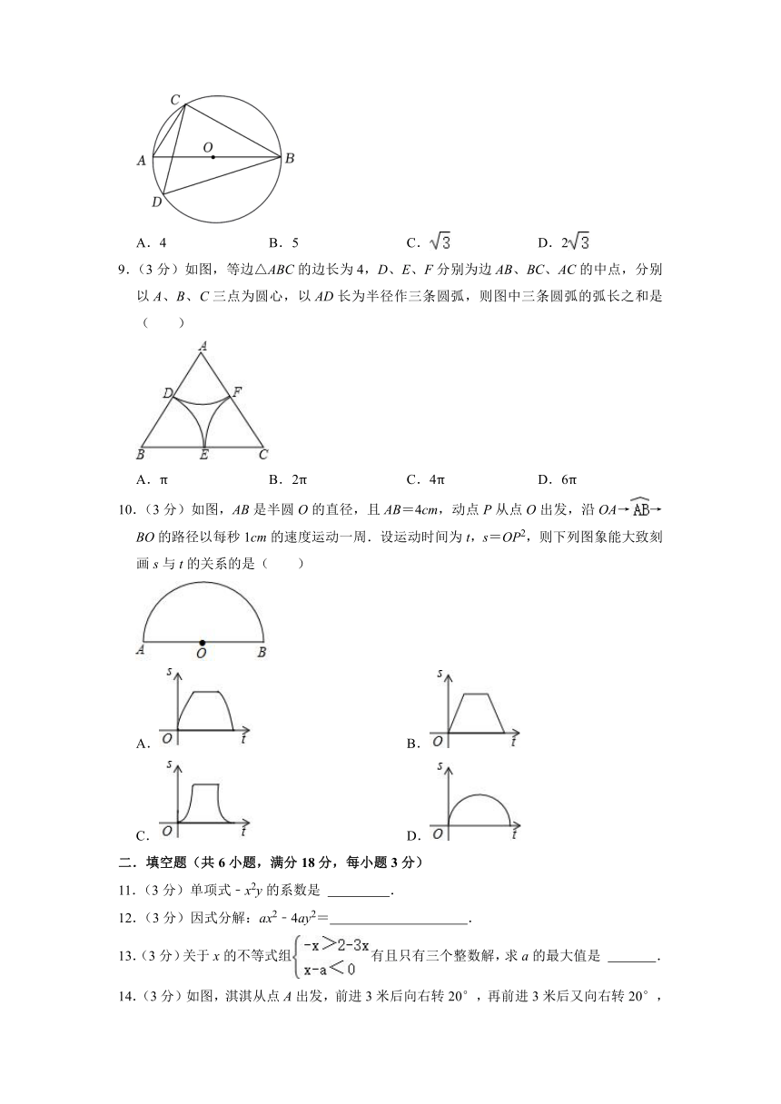 2022年湖南省邵阳市新宁县中考数学一模试卷（含解析）