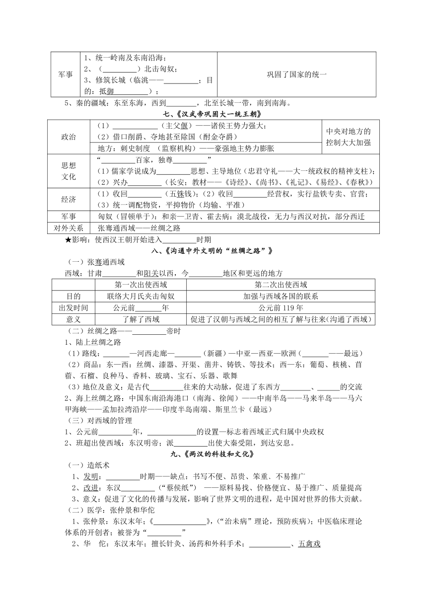 2022年广东省《中考历史基础知识过关检测》