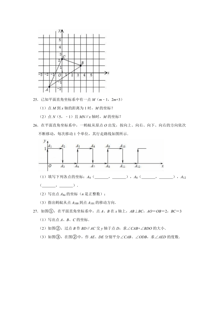 2021-2022学年浙教新版八年级上册数学《第4章 图形与坐标》单元测试卷（word版有答案）