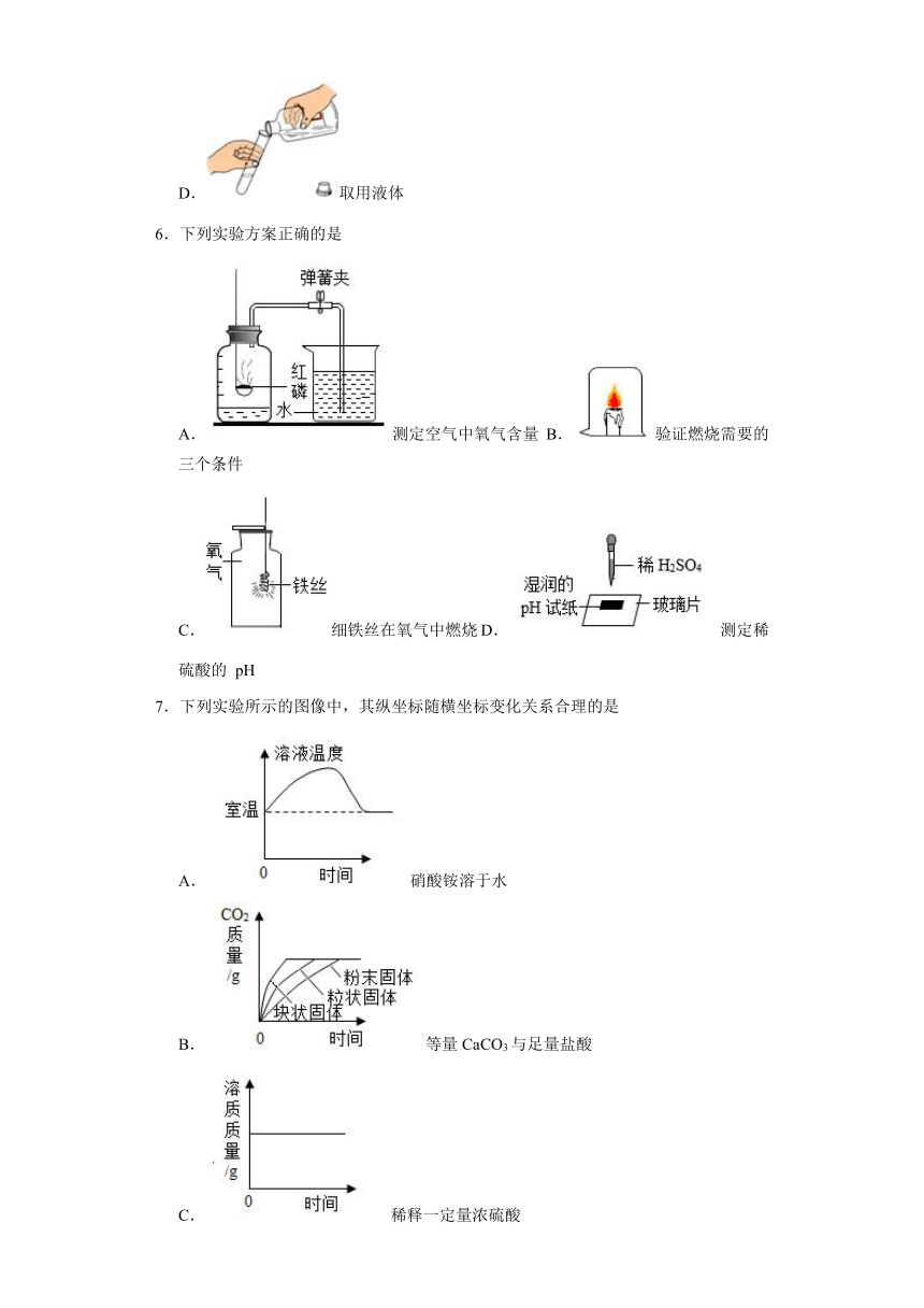 8.1溶液的酸碱性同步练习(含答案） 九年级化学科粤版下册