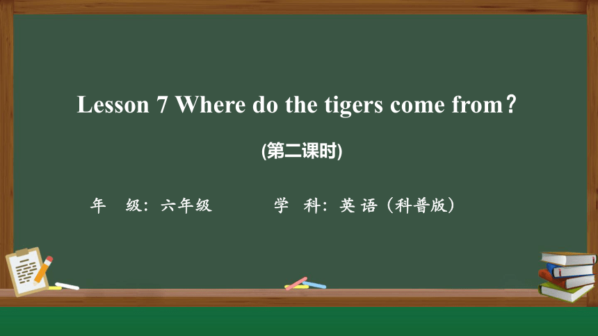 Lesson 7 Where do the tigers come from？ 第二课时课件（18张PPT)