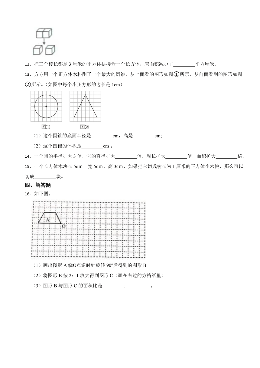 图形与几何单元测试2023-2024学年六年级下册数学苏教版（含答案）