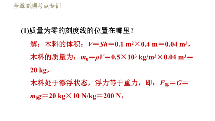 鲁科版八年级下册物理习题课件 第8章 全章高频考点专训  专训3  浮力的计算——平衡法（24张）