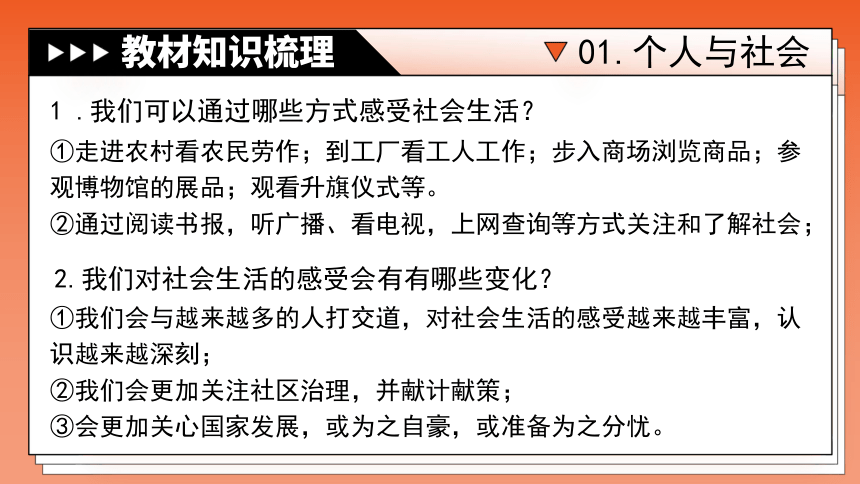 专题09《走进社会生活》全国版道法2024年中考一轮复习课件【课件研究所】