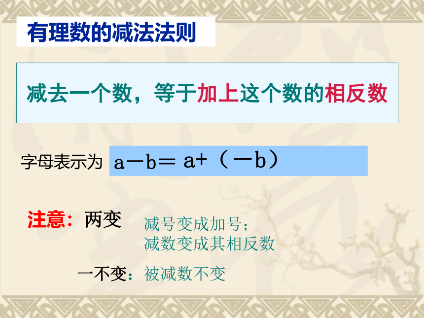 2021-2022学年华东师大版七年级数学上册  2.7 有理数的减法  课件（共23张PPT）