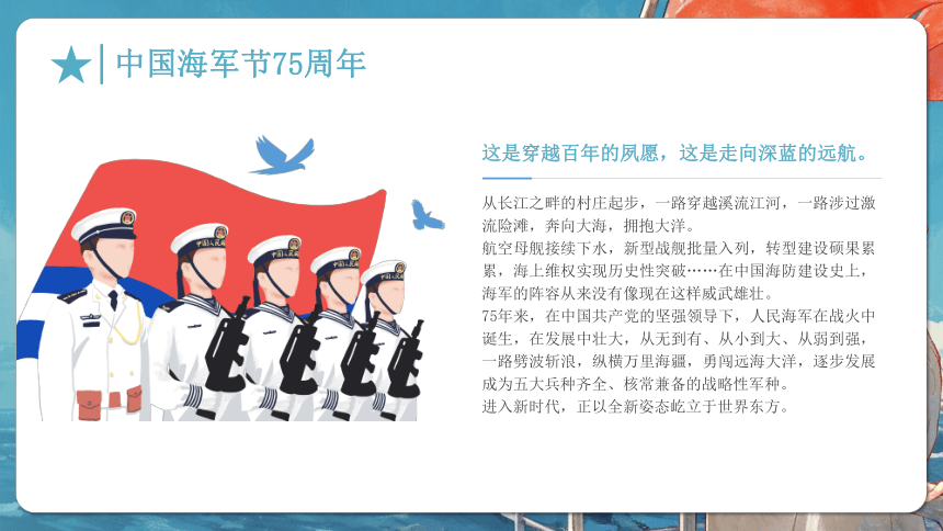中国海军成立75周年主题班会 课件(共22张PPT)