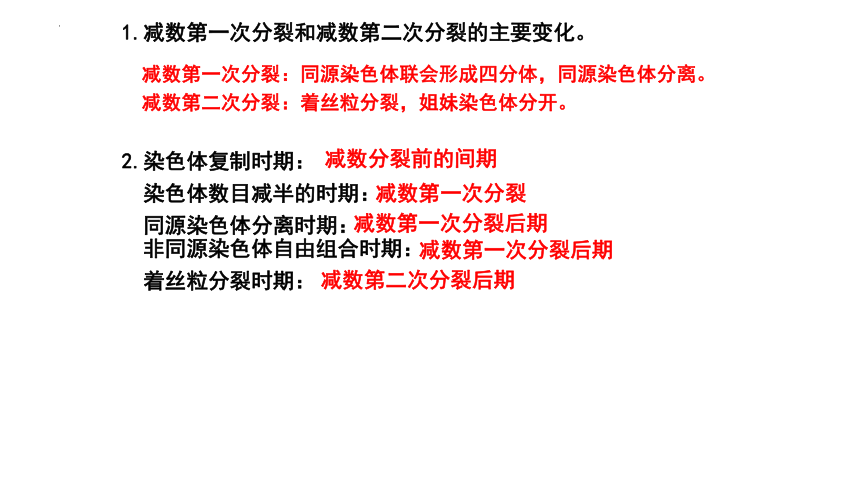 2024届高三二轮复习生物：减数分裂课件(共24张PPT)