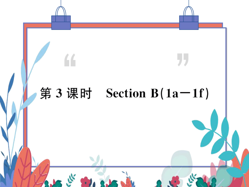 【人教版】八上 Unit 9 Can you come to my party 第3课时SectionB(1a-1f) 习题课件