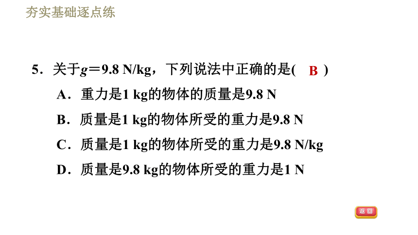 鲁科版八年级下册物理习题课件 第6章 6.3.1重力的大小（36张）