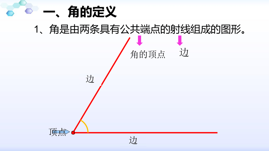 华东师大版七上数学 4.6.1角 课件（共13张PPT）