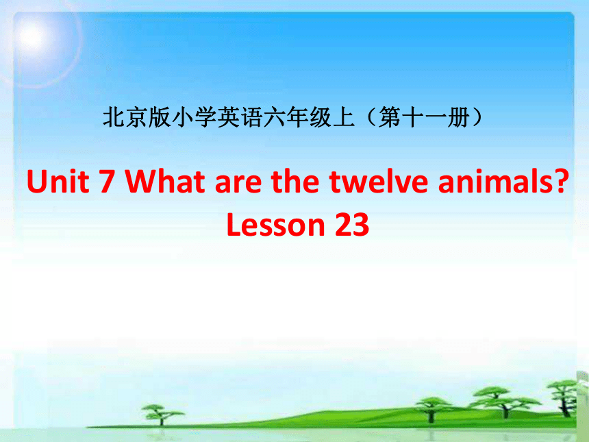 Unit7 What are the twelve animals？ Lesson23 课件（共33张ppt）
