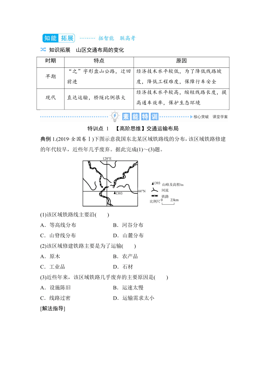 2023届高三地理一轮复习学案 专题十  交通运输布局与区域发展（含答案）